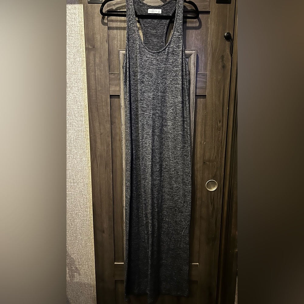 Abercrombie & Fitch Charcoal Sleeveless Maxi Dress